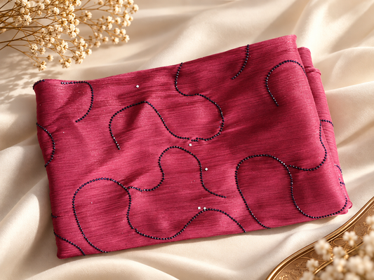 Premium Organza Hijab with DMC Stone Work