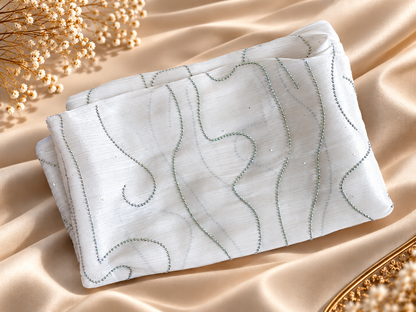 Premium Organza Hijab with DMC Stone Work