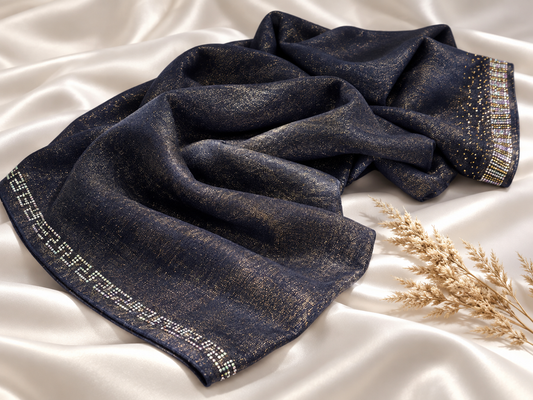 Premium Kashka Hijab with DMC Stone Work