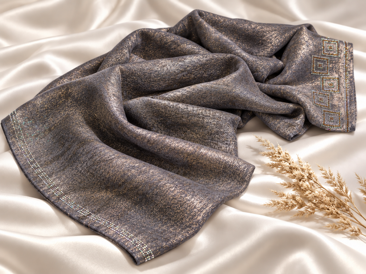 Premium Kashka Hijab with DMC Stone Work